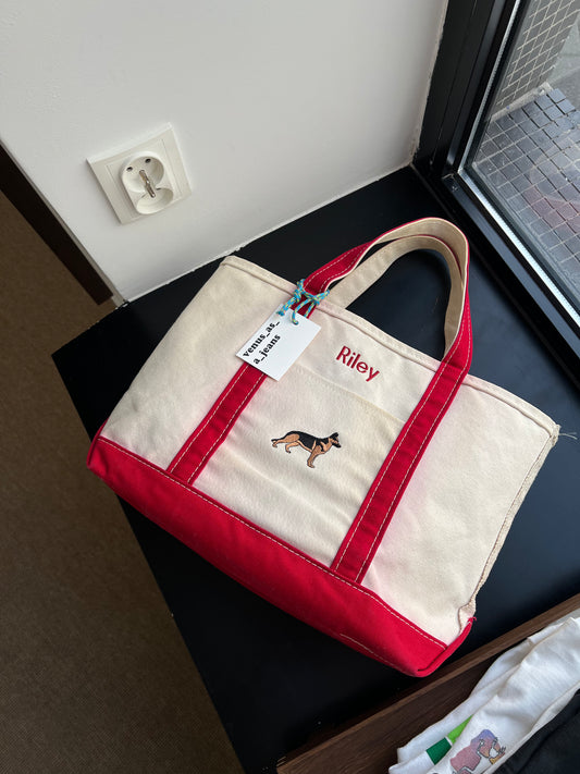 L.L. BEAN BOAT AND TOTE BAG RILEY GERMAN SHEPHERD