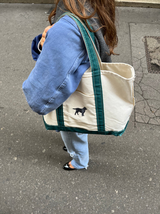 L.L. BEAN BOAT AND TOTE BAG BLACK LAB
