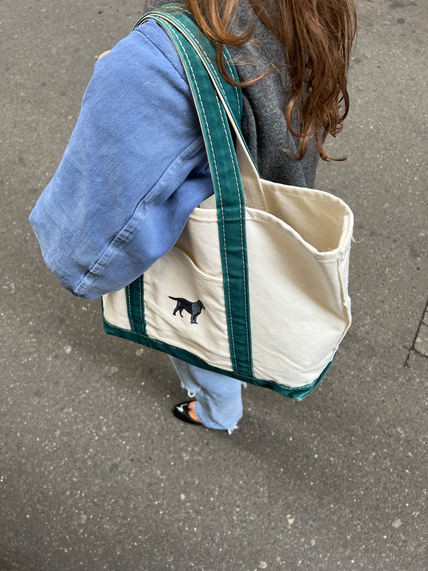 L.L. BEAN BOAT AND TOTE BAG BLACK LAB