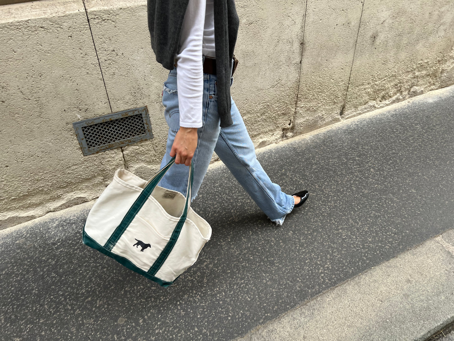 L.L. BEAN BOAT AND TOTE BAG BLACK LAB