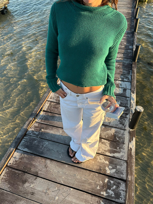 J.CREW ROLLNECK SWEATER EMERALD GREEN
