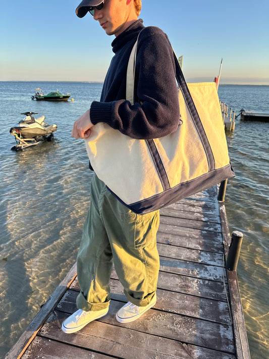 L.L. BEAN BOAT AND TOTE BAG "DMS"