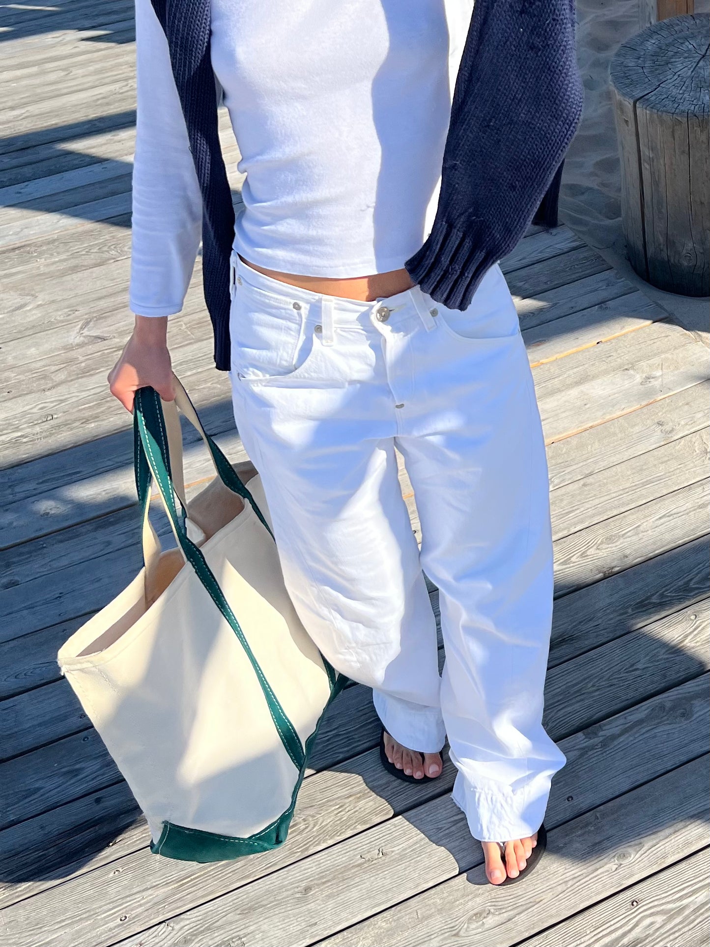 L.L. BEAN BOAT AND TOTE BAG GREEN