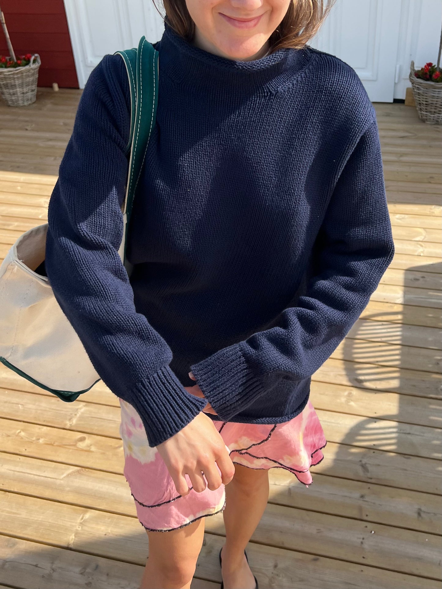 J.CREW ROLLNECK SWEATER NAVY BLUE