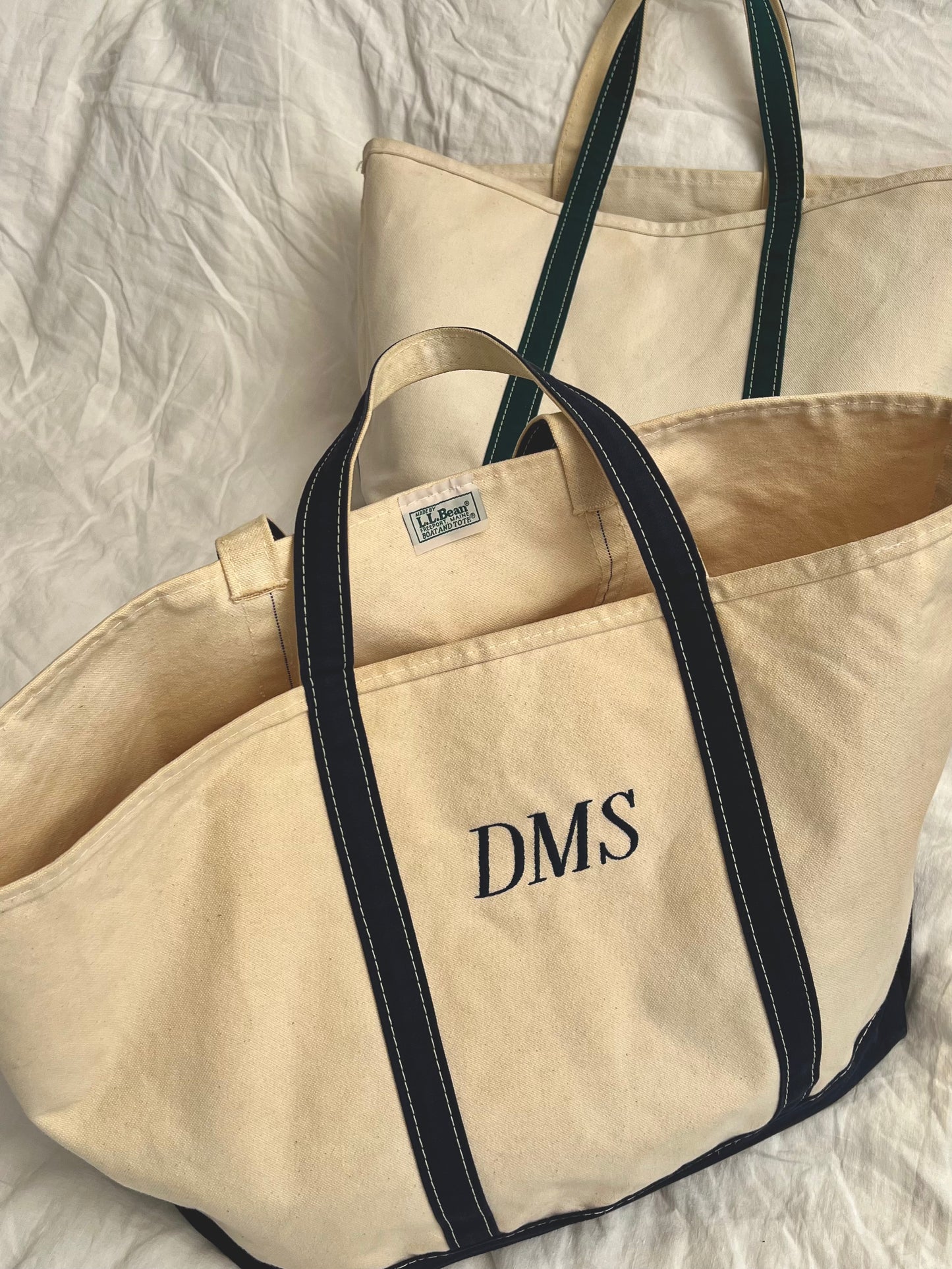 L.L. BEAN BOAT AND TOTE BAG "DMS"